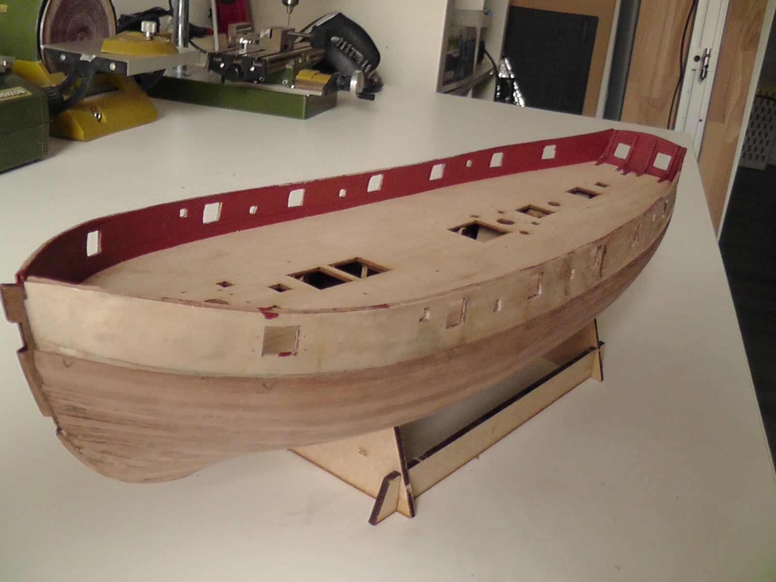Planked and painted bullwark 1.jpeg