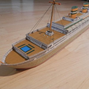 Bouwplaat ss Nieuw Amsterdam