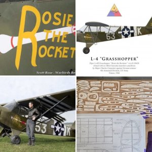 Piper L-4 Grasshopper - Rosie the Rocketeer - Outdoor Free Flight