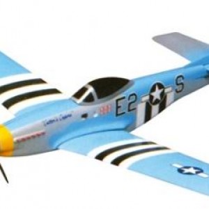 MUSTANG P 51 met 19 gram brushless outrunner 2850Kv op 2S 500mAh    totaal 135 gram