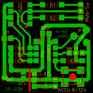 Servo Slow via een multi-switch