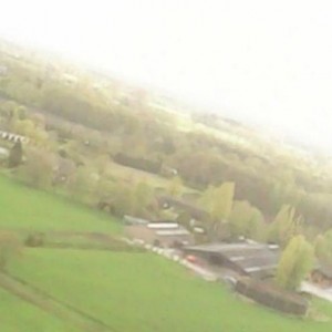 Luchtfoto genomen met minicam onder de zwever
