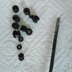 Oude demper rubbers uitgedroogd en vergaan