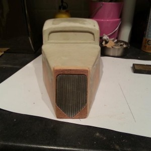 Alu gril op de hot rod mal