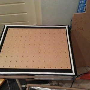 Vacuüm tafel afgeplakt