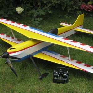 Indira F3A Bi-plane with contra rotating propellors