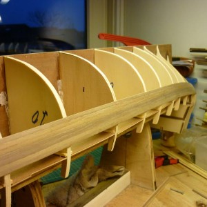 De eerste beplanking.