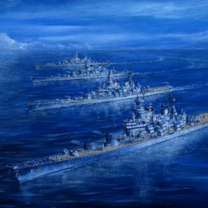 battleship 
4 x iowa class  naast elkaar.