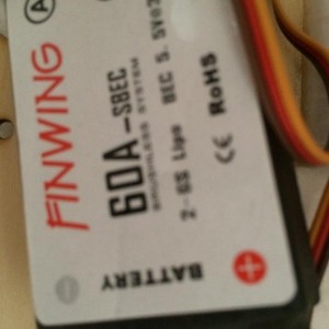 Finwing 60 amp speed controller with 3 amp 5,5 volt bec