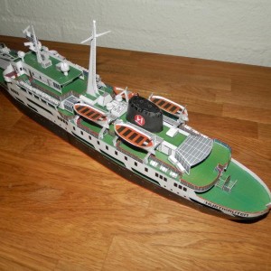 Bouwplaat ms Lofoten in de eindfase