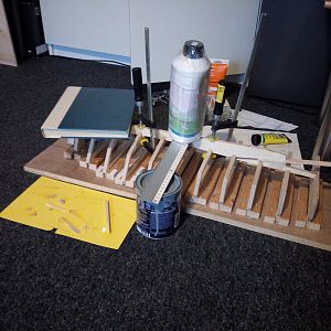 Voorste spanten gelijmd