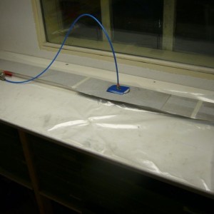 wing 11 spar cap under vacuum