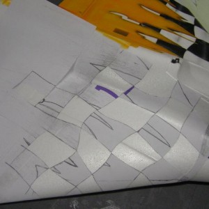 Squall airbrush blokkenmal geplakt
