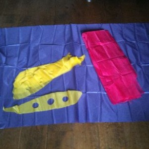stof voor 1 chute inc gesneden ribben.