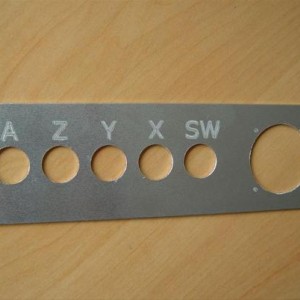 Frontje CNC controller box, tevens eerste werkstukje.