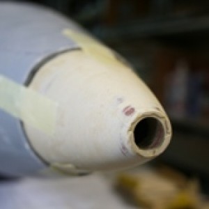 Achterkant in aanbouw.