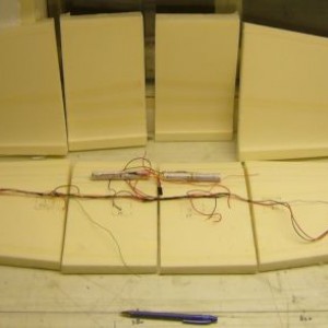 wing 05   wiring and battery on cores