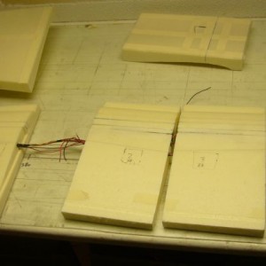 wing 11  pulling servo wiring through cores