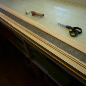wing 16   spar carbon wetted and under vacuum mould