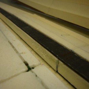 wing 23   test fit of spar caps and core