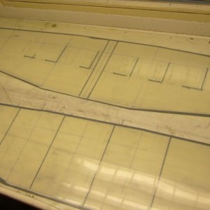 wing 34   mylars waxed and marked