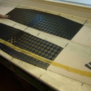 wing 40   cloth wetted on mylars