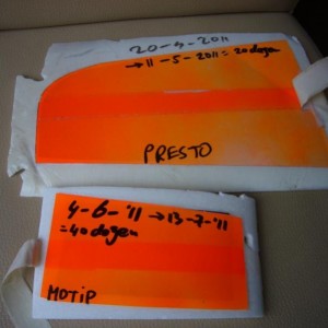 wing 28b effect sun on 2 types of paint