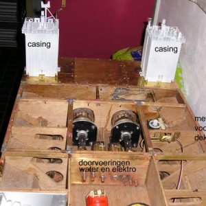 achterdek met casing en aandrijving
