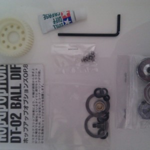 DT-02 Ball. diff. origineel van Tamiya