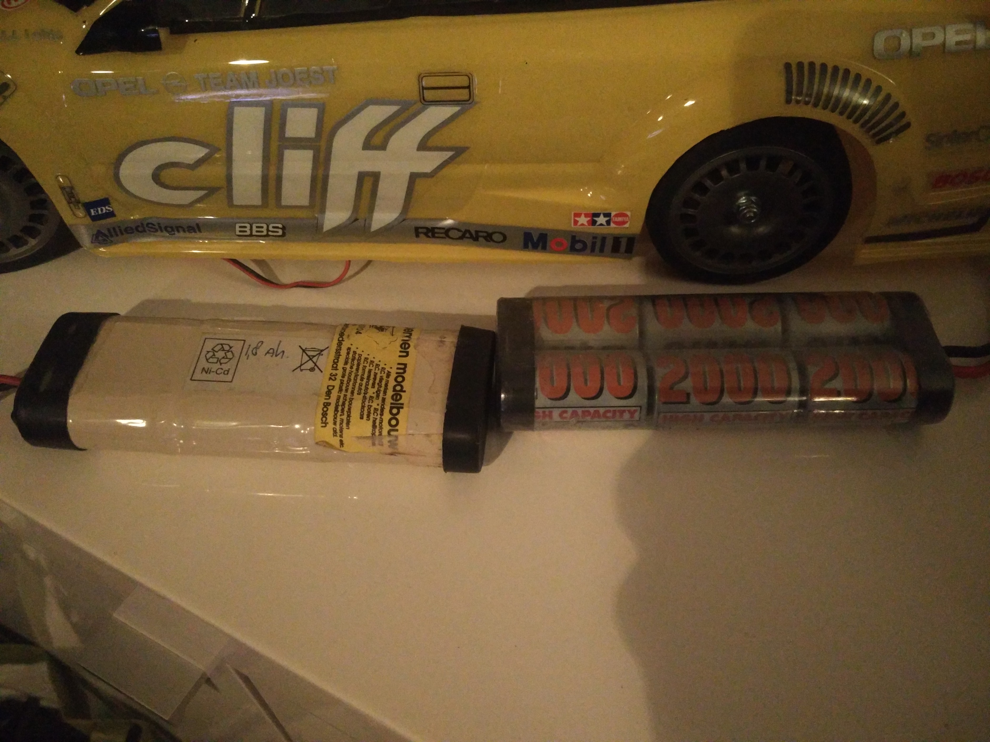 1800 + 2000mAh 7.2V accus