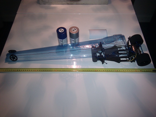 1e opstelling dragster body met donorauto 12r5.1