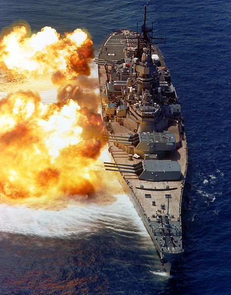 470px BB61 USS Iowa BB61 broadside USN