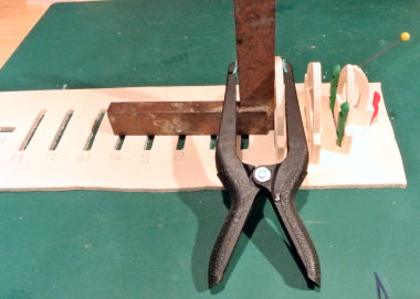 6) spant opbouw met winkelhaak en tip klem