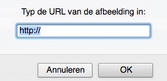 Afbeelding invoegen popup