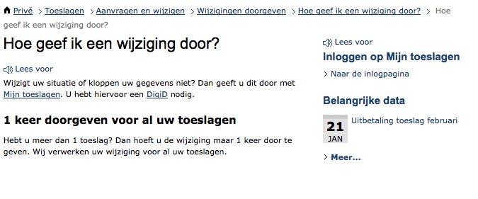 Belasting toeslagen