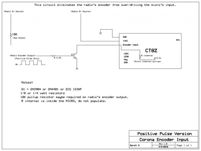 Corona encoder modification for Positive Pulse systems.