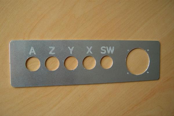 Frontje CNC controller box, tevens eerste werkstukje.