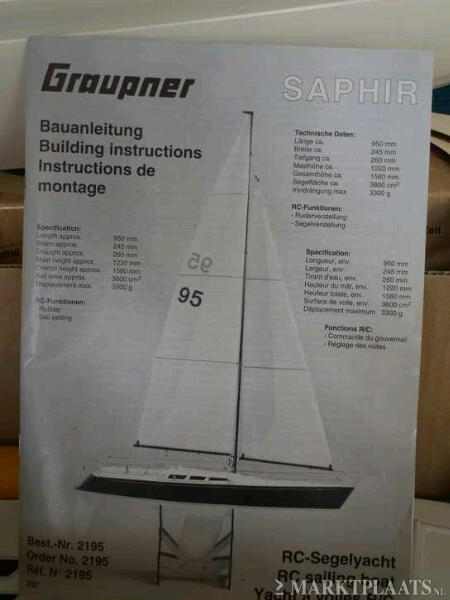 Graupner Saphir Bouwbeschrijving in de doos