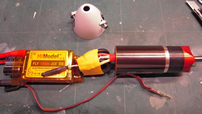 HET RC 2W25 motor 2720Kv, met KPG27 5,2 : 1
Rendement 80%