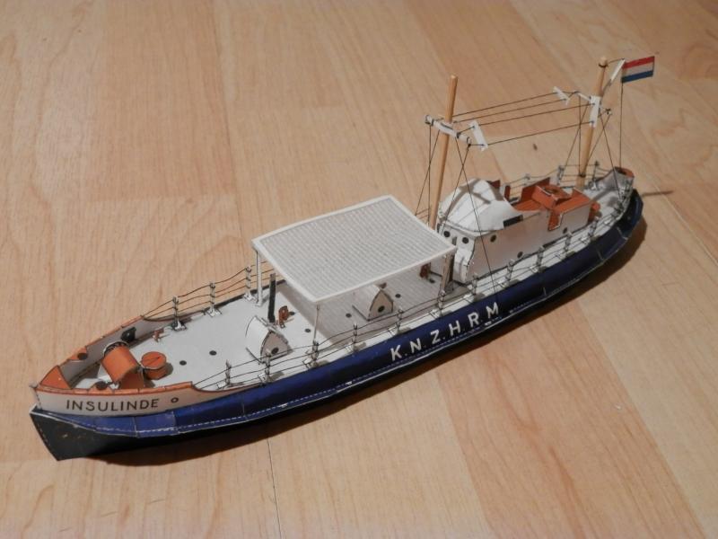 Masten, tuigage, springnet op reddingsboot Insulinde