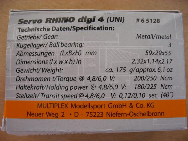 Nieuwe Multiplex RHINO digi 4