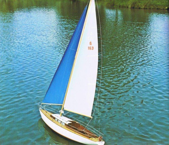 Optimist uit catalogus, Graupner heeft deze boot van 1970 tot er met 1983 in productie gehad.