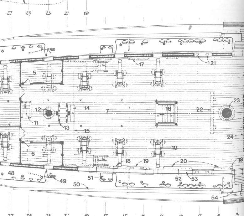 Plattegrond Quarterdeck volgens McKay