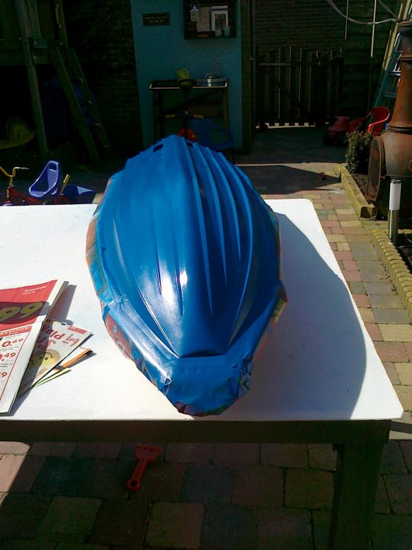 Romp reddingboot gespoten