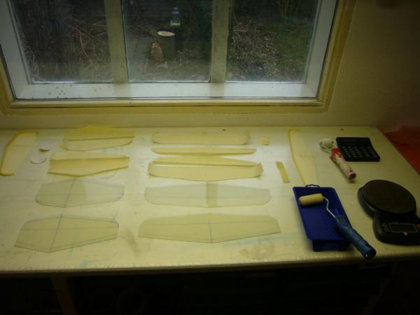 staart  gereed voor layup