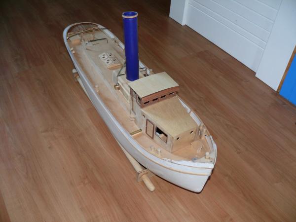 Stoomsleepboot Pergo (1956) in aanbouw.