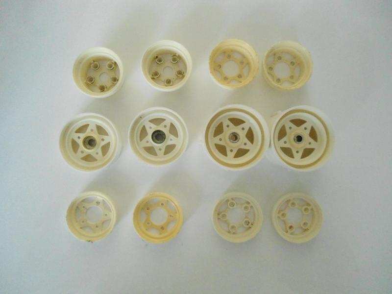 Verzameling vergeeld plastic