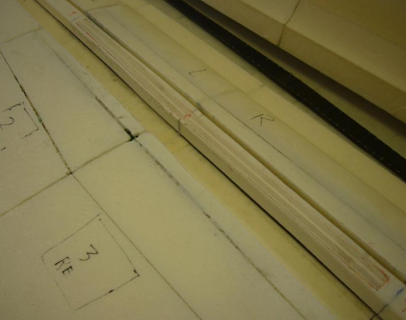 wing 22   plywood center in spar core