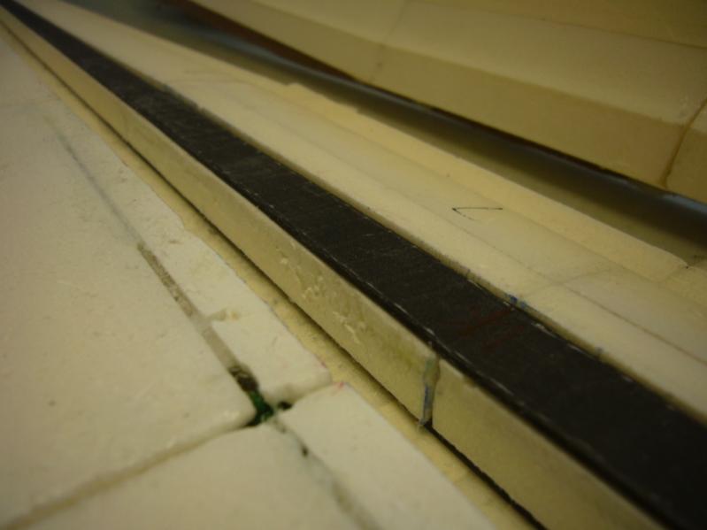 wing 23   test fit of spar caps and core