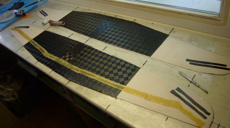 wing 40   cloth wetted on mylars